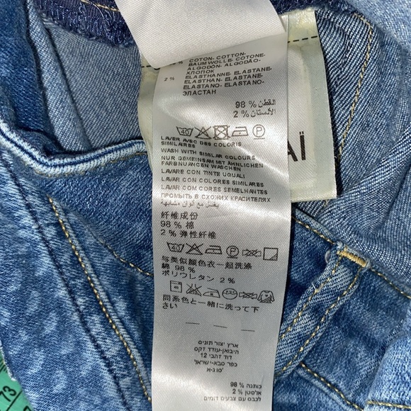 KOOKAI DENIM BLUE JEANS FISH SCALE PRINT SZ 28 W/34 - Picture 12 of 12